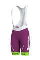 ALÉ Kolesarske kratke hlače z naramnicami - BARDIANI CSF 2020 - vijolična/zelena