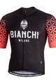 BIANCHI MILANO Kolesarski dres s kratkimi rokavi - PEDASO - rožnata/črna