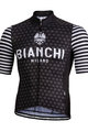 BIANCHI MILANO Kolesarski dres s kratkimi rokavi - DAVOLI - črna/bela