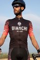 BIANCHI MILANO Kolesarski dres s kratkimi rokavi - PEDASO - rožnata/črna