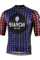 BIANCHI MILANO Kolesarski dres s kratkimi rokavi - MASSARI - modra/rožnata