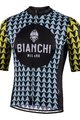 BIANCHI MILANO Kolesarski dres s kratkimi rokavi - MASSARI - rumena/svetlo modra