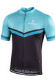 BIANCHI MILANO Kolesarski dres s kratkimi rokavi - OLLASTU - črna/svetlo modra