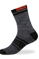 BIOTEX Kolesarske klasične nogavice - CALORE MERINO - siva/črna