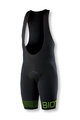 BIOTEX Kolesarske kratke hlače z naramnicami - CORDURA - črna