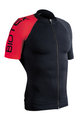 BIOTEX Kolesarski dres s kratkimi rokavi - ULTRA - črna/rdeča