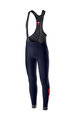 CASTELLI Kolesarske dolge hlače z naramnicami - VELOCISSIMO 4 WINTER - modra