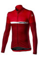 CASTELLI Kolesarski dres z dolgimi rokavi zimski - MARINAIO LONG - rdeča/bela