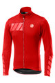 CASTELLI Kolesarska  podaljšana jakna - RADDOPPIA 2 - rdeča