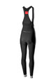 CASTELLI Kolesarske dolge hlače z naramnicami - TUTTO NANO LADY WNT - črna