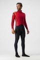 CASTELLI Kolesarski kombinezon - SANREMO ROS SUIT - rdeča/črna