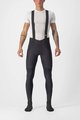 CASTELLI Kolesarske dolge hlače z naramnicami - SORPASSO ROS - črna/rdeča