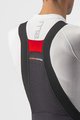 CASTELLI Kolesarske dolge hlače z naramnicami - SORPASSO RoS WINTER - rdeča/črna