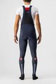 CASTELLI Kolesarske dolge hlače z naramnicami - SORPASSO RoS WINTER - modra