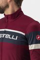 CASTELLI Kolesarski dres z dolgimi rokavi zimski - PASSISTA - bordo