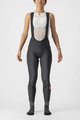 CASTELLI Kolesarske dolge hlače z naramnicami - VELOCISSIMA DT LADY - črna