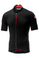 CASTELLI Kolesarski dres s kratkimi rokavi - ESPRESSO - črna