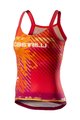 CASTELLI Kolesarska majica brez rokavov - UPF0 LADY - večbarvno/oranžna