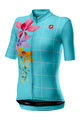 CASTELLI Kolesarski dres s kratkimi rokavi - FIORITA LADY - turkizna