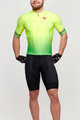 CASTELLI Kolesarski dres kratek rokav in kratke hlače - AERO RACE - črna/zelena