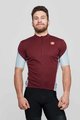 CASTELLI Kolesarski dres s kratkimi rokavi - ENTRATA V - bordo/svetlo modra