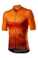 CASTELLI Kolesarski dres kratek rokav in kratke hlače - POLVERE - črna/oranžna