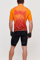 CASTELLI Kolesarski dres kratek rokav in kratke hlače - POLVERE - črna/oranžna