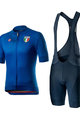 CASTELLI Kolesarski dres kratek rokav in kratke hlače - ITALIA 20 - modra