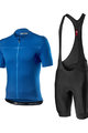 CASTELLI Kolesarski dres kratek rokav in kratke hlače - CLASSIFICA II - modra/črna