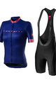 CASTELLI Kolesarski dres s kratkimi rokavi - GRADIENT LADY - vijolična/rožnata/črna