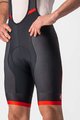 CASTELLI Kolesarske kratke hlače z naramnicami - COMPETIZIONE KIT - črna/rdeča