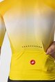 CASTELLI Kolesarski dres s kratkimi rokavi - AERO RACE 6.0 - rumena/bela