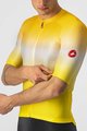CASTELLI Kolesarski dres s kratkimi rokavi - AERO RACE 6.0 - rumena/bela