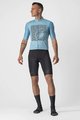 CASTELLI Kolesarski dres s kratkimi rokavi - BAGARRE - modra