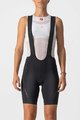 CASTELLI Kolesarske kratke hlače z naramnicami - VELOCISSIMA 3 LADY - črna
