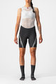 CASTELLI Kolesarske kratke hlače brez naramnic - VELOCISSIMA 3 LADY - srebrna/črna