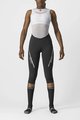 CASTELLI Kolesarske 3/4 hlače brez naramnic - VELOCISSIMA 3 LADY - črna/srebrna