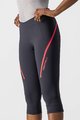 CASTELLI Kolesarske 3/4 hlače brez naramnic - VELOCISSIMA 3 LADY - rožnata/siva