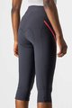 CASTELLI Kolesarske 3/4 hlače brez naramnic - VELOCISSIMA 3 LADY - rožnata/siva