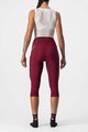 CASTELLI Kolesarske 3/4 hlače brez naramnic - VELOCISSIMA 3 LADY  - rožnata/bordo