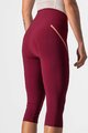 CASTELLI Kolesarske 3/4 hlače brez naramnic - VELOCISSIMA 3 LADY  - rožnata/bordo