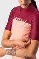 CASTELLI Kolesarski dres s kratkimi rokavi - VELOCISSIMA LADY - bordo/rožnata