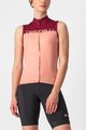 CASTELLI Kolesarski dres kratek rokav in kratke hlače - VELOCISSIMA LADY - bordo/rožnata/črna