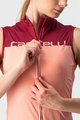 CASTELLI Kolesarski dres brez rokavov - VELOCISSIMA LADY - bordo/rožnata