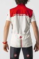 CASTELLI Kolesarski dres s kratkimi rokavi - NEO PROLOGO KIDS - rdeča/bela