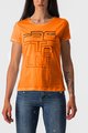 CASTELLI Kolesarska  majica s kratkimi rokavi - BELLAGIO TEE LADY - oranžna