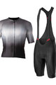 CASTELLI Kolesarski dres kratek rokav in kratke hlače - AERO RACE 6.0 - bela/siva/črna