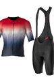 CASTELLI Kolesarski dres kratek rokav in kratke hlače - AERO RACE 6.0 - bela/modra/črna/rdeča