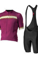 CASTELLI Kolesarski dres kratek rokav in kratke hlače - GRIMPEUR - ciklama/črna