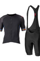 CASTELLI Kolesarski dres kratek rokav in kratke hlače - ENTRATA VI - modra/črna/oranžna